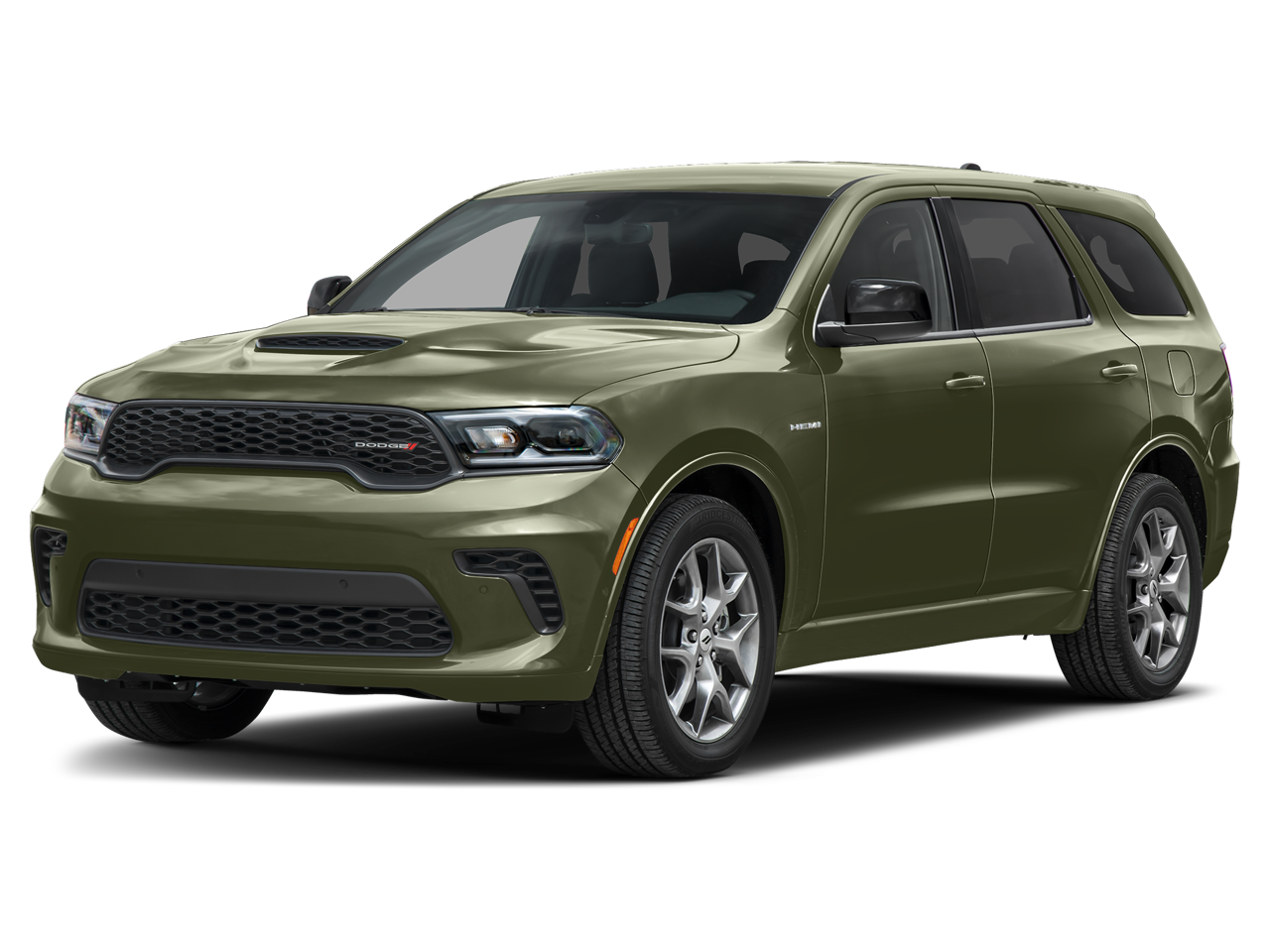 2026 Dodge Durango GT HEMI V8 AWD in Green Machine — front three-quarter view
