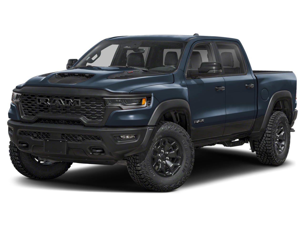 2026 RAM 1500 RHO 4x4 Crew Cab 5'7" Box in Bright White Clearcoat — front three-quarter view