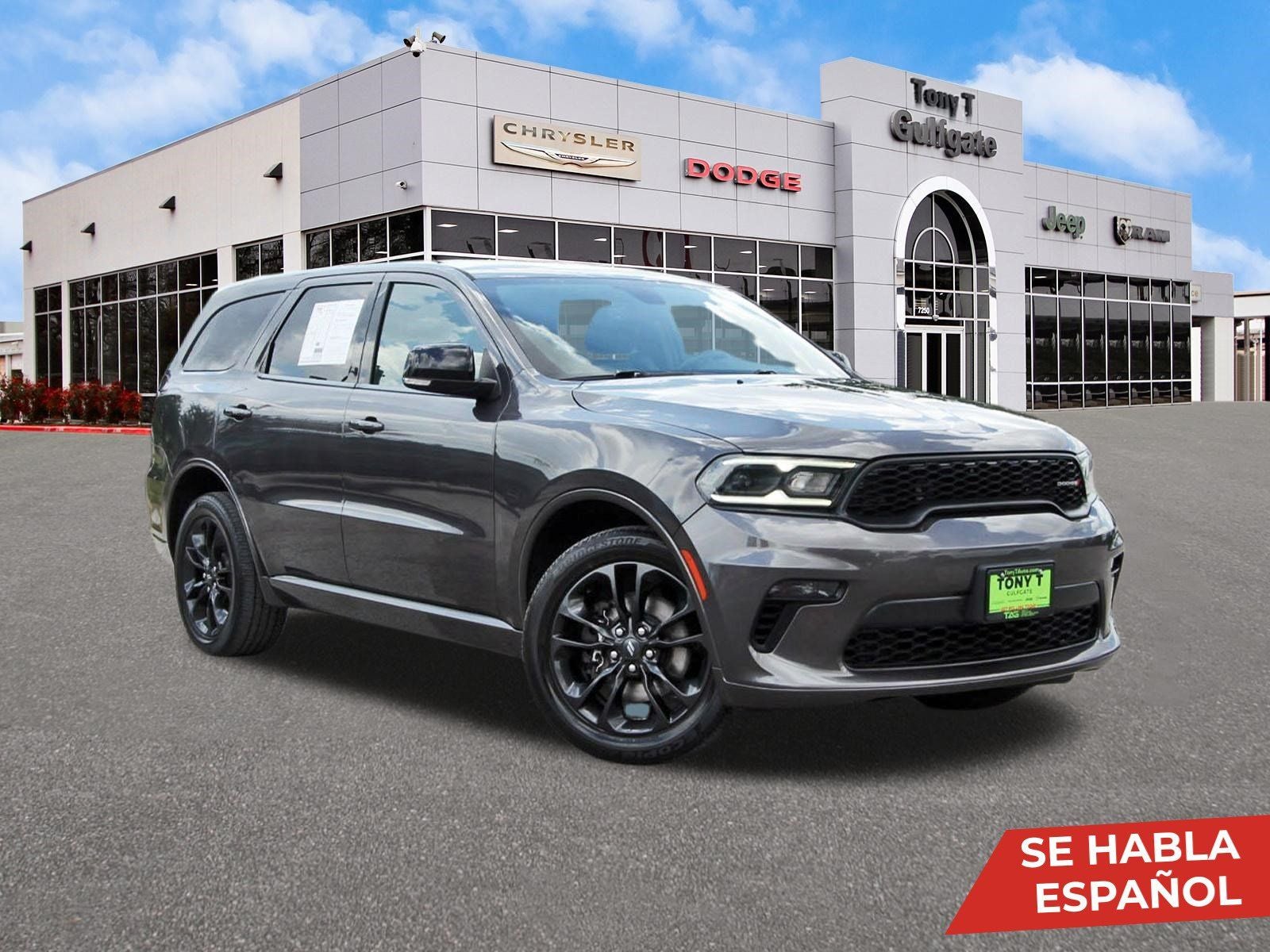 2021 Dodge Durango GT Plus in Granite Metallic Clearcoat — front three-quarter view