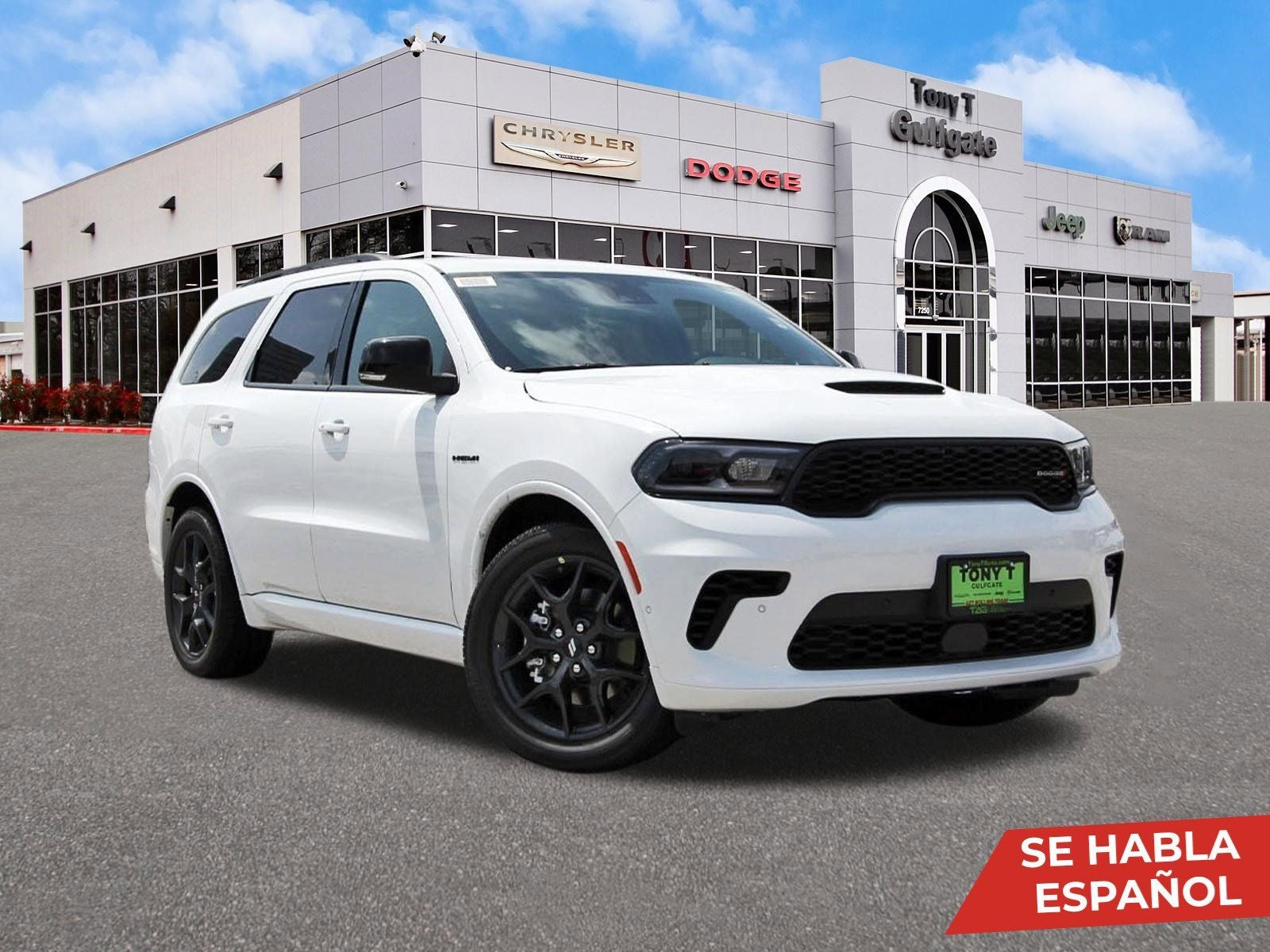2026 Dodge Durango GT Plus HEMI V8 AWD in White Knuckle Clearcoat — front three-quarter view