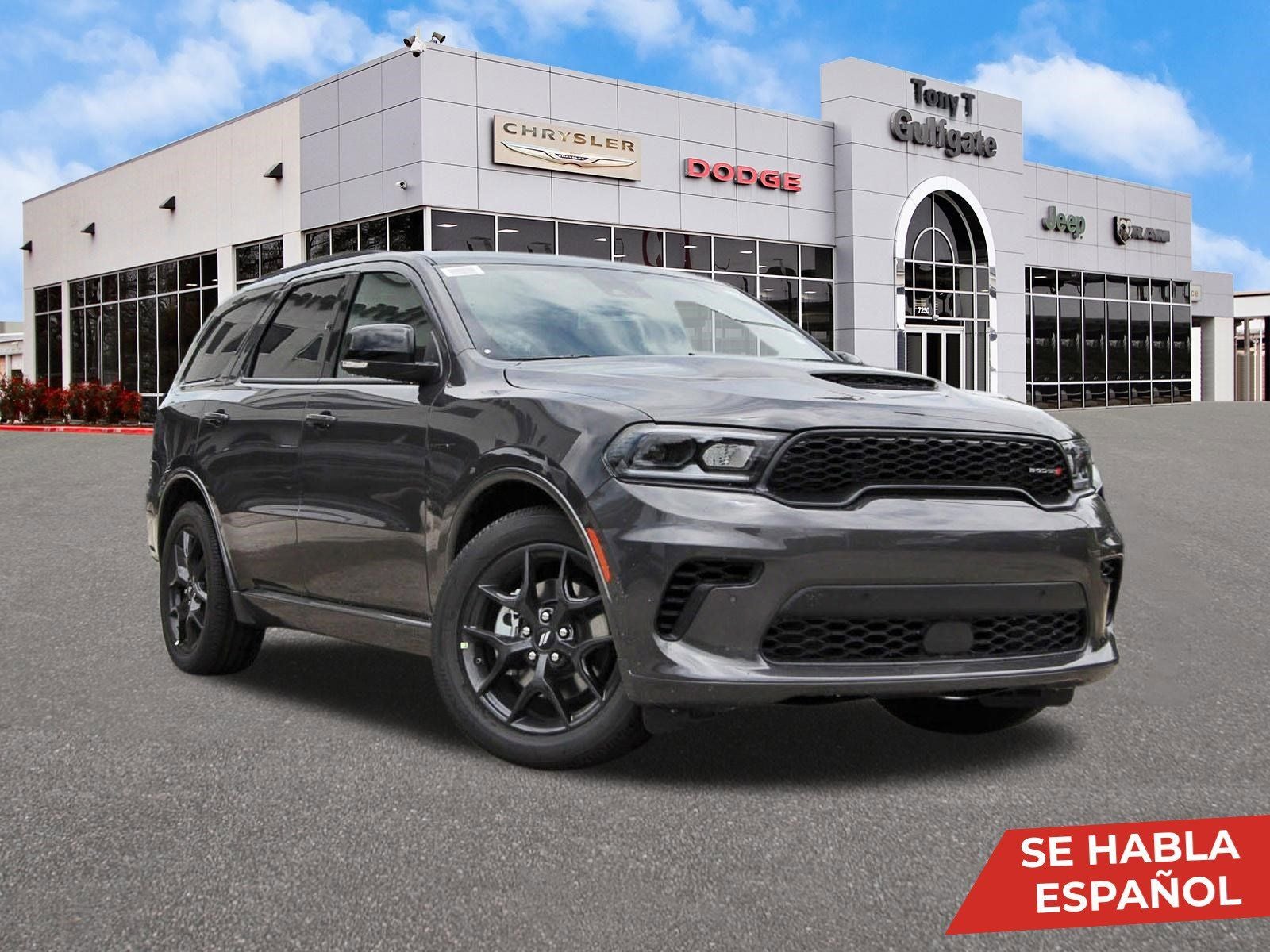 2026 Dodge Durango GT Plus HEMI V8 AWD in Vapor Gray — front three-quarter view