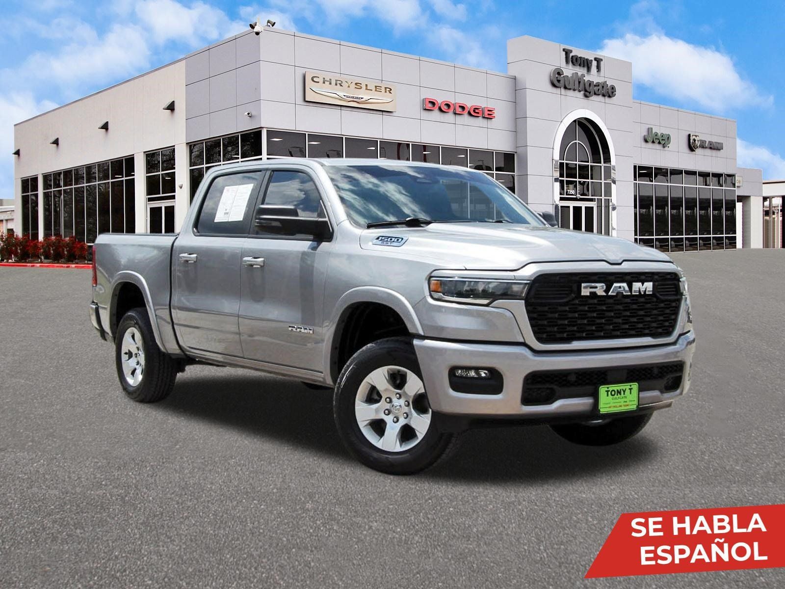 2025 RAM 1500 Big Horn/Lone Star in Billet Silver Metallic Clearcoat — front three-quarter view