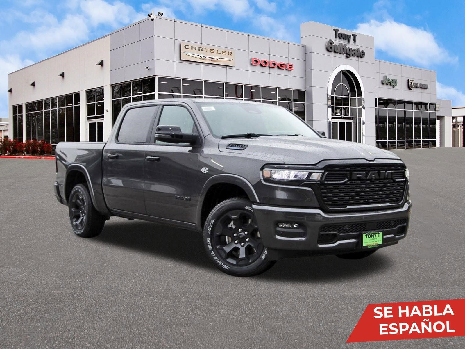 2026 RAM 1500 Big Horn/Lone Star Lone Star 4x2 Crew Cab 5'7" Box in Granite Crystal Metallic Clearcoat — front three-quarter view