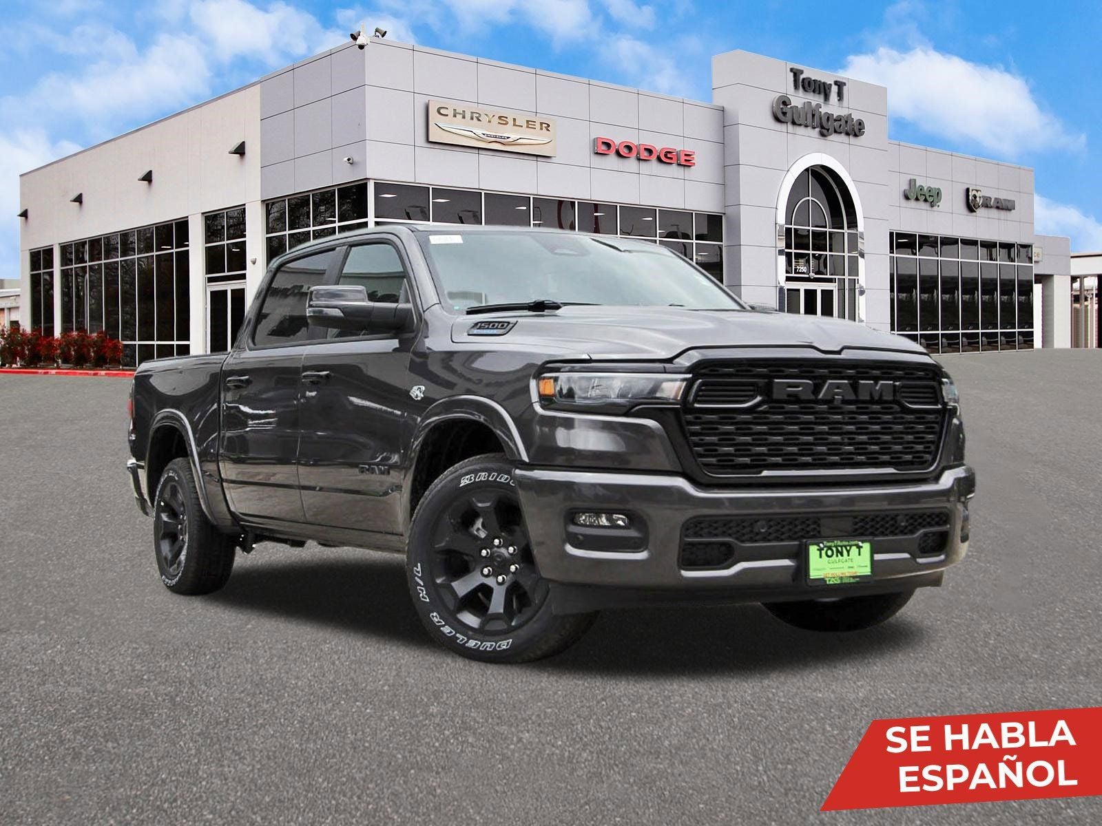 2026 RAM 1500 Big Horn/Lone Star Lone Star 4x2 Crew Cab 5'7" Box in Granite Crystal Metallic Clearcoat — front three-quarter view