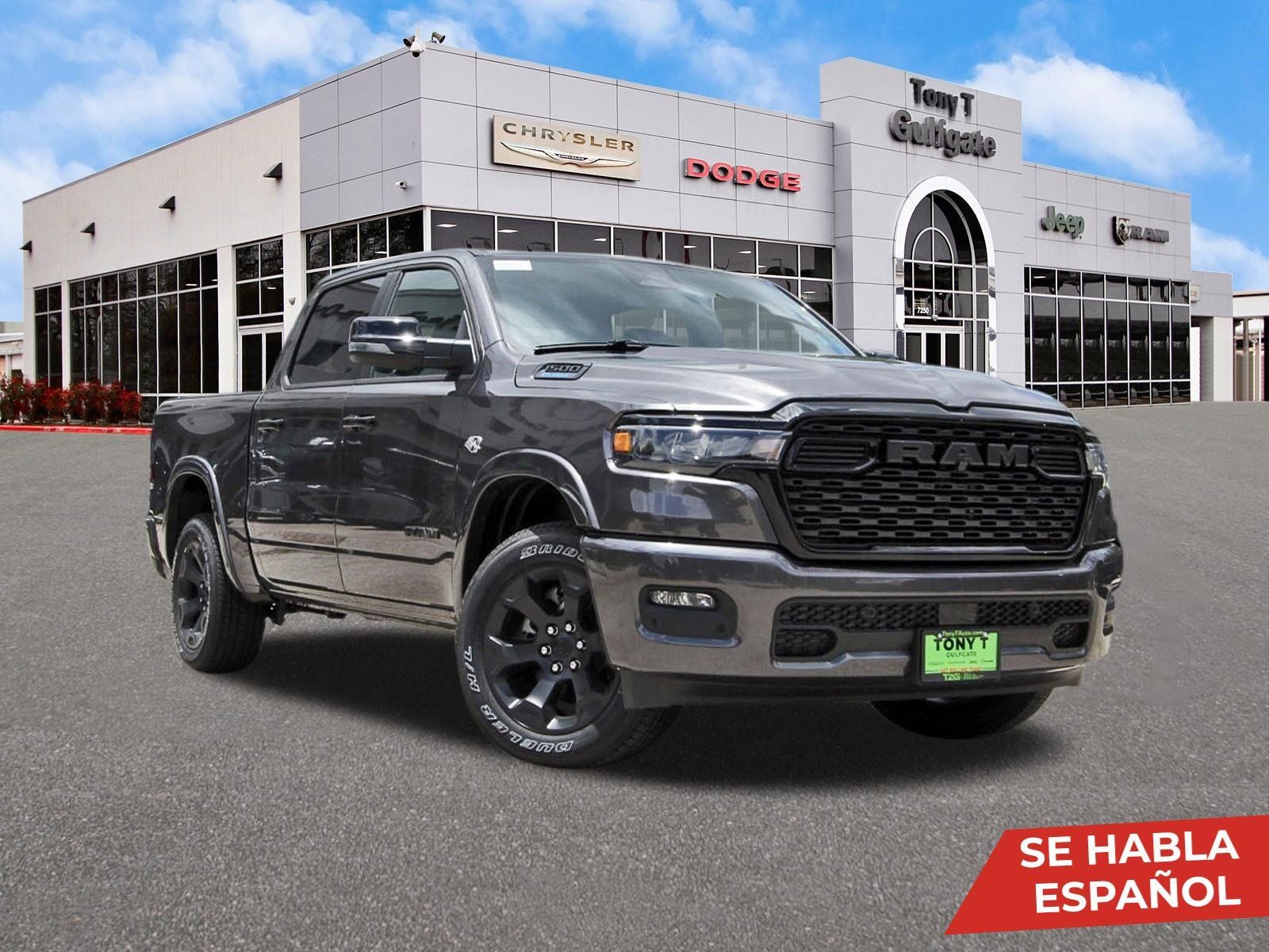 2026 RAM 1500 Big Horn/Lone Star Lone Star 4x4 Crew Cab 5'7" Box in Granite Crystal Metallic Clearcoat — front three-quarter view