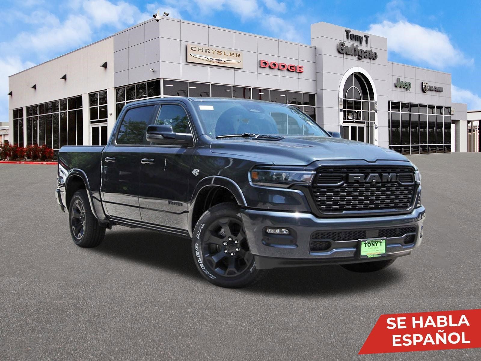 2026 RAM 1500 Big Horn/Lone Star Lone Star 4x4 Crew Cab 5'7" Box in Forged Blue Metallic — front three-quarter view