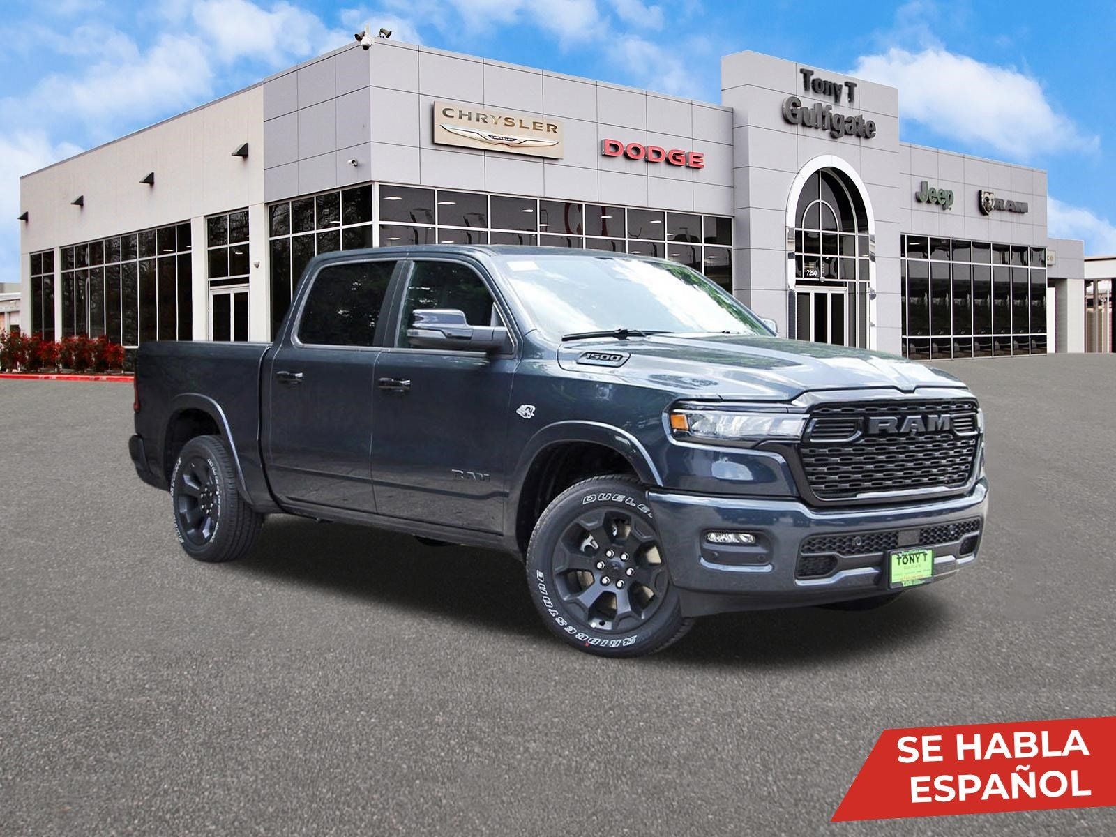 2026 RAM 1500 Big Horn/Lone Star Lone Star 4x4 Crew Cab 5'7" Box in Forged Blue Metallic — front three-quarter view