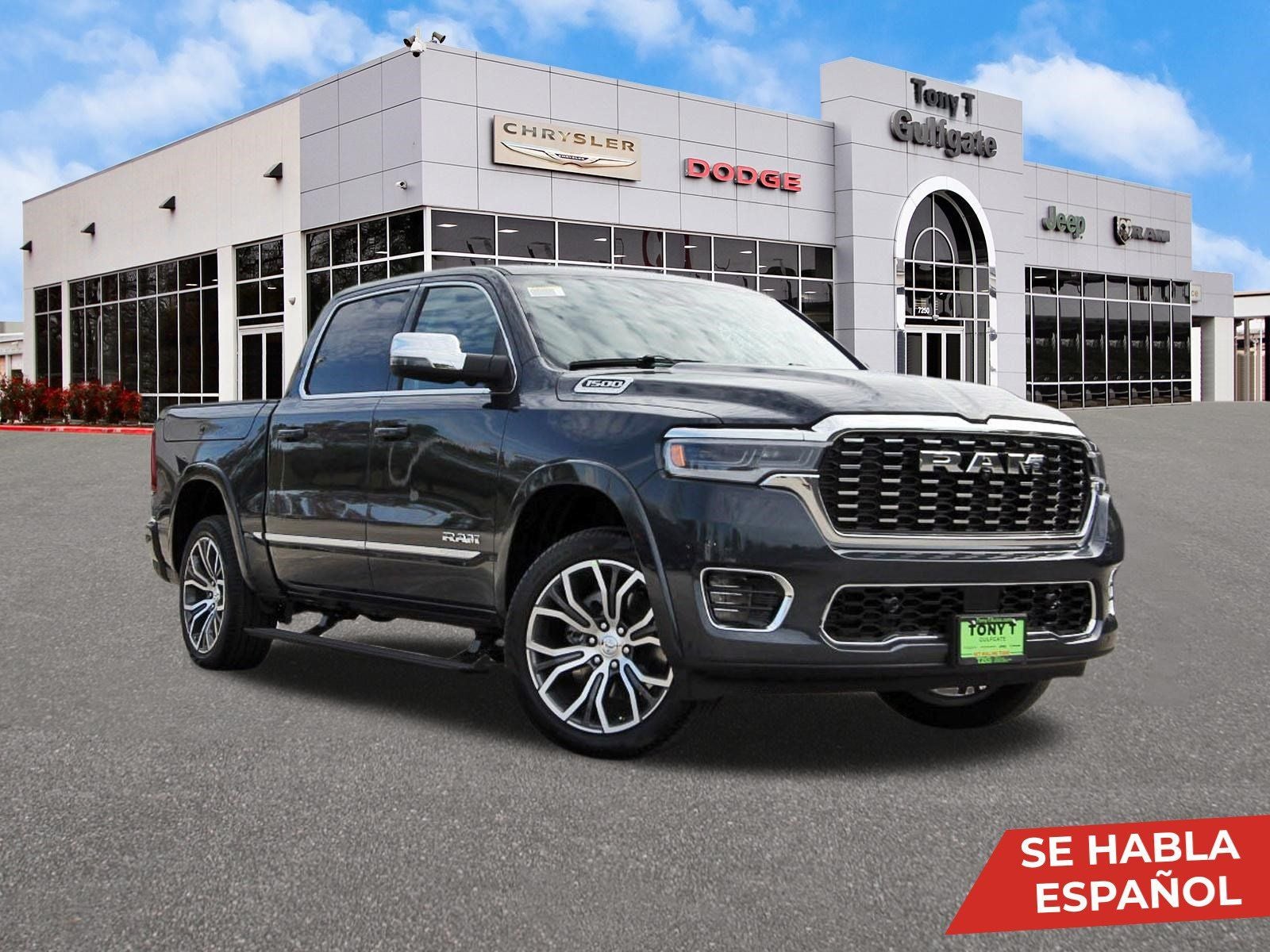2026 RAM 1500 Tungsten 4x4 Crew Cab 5'7" Box in Forged Blue Metallic — front three-quarter view