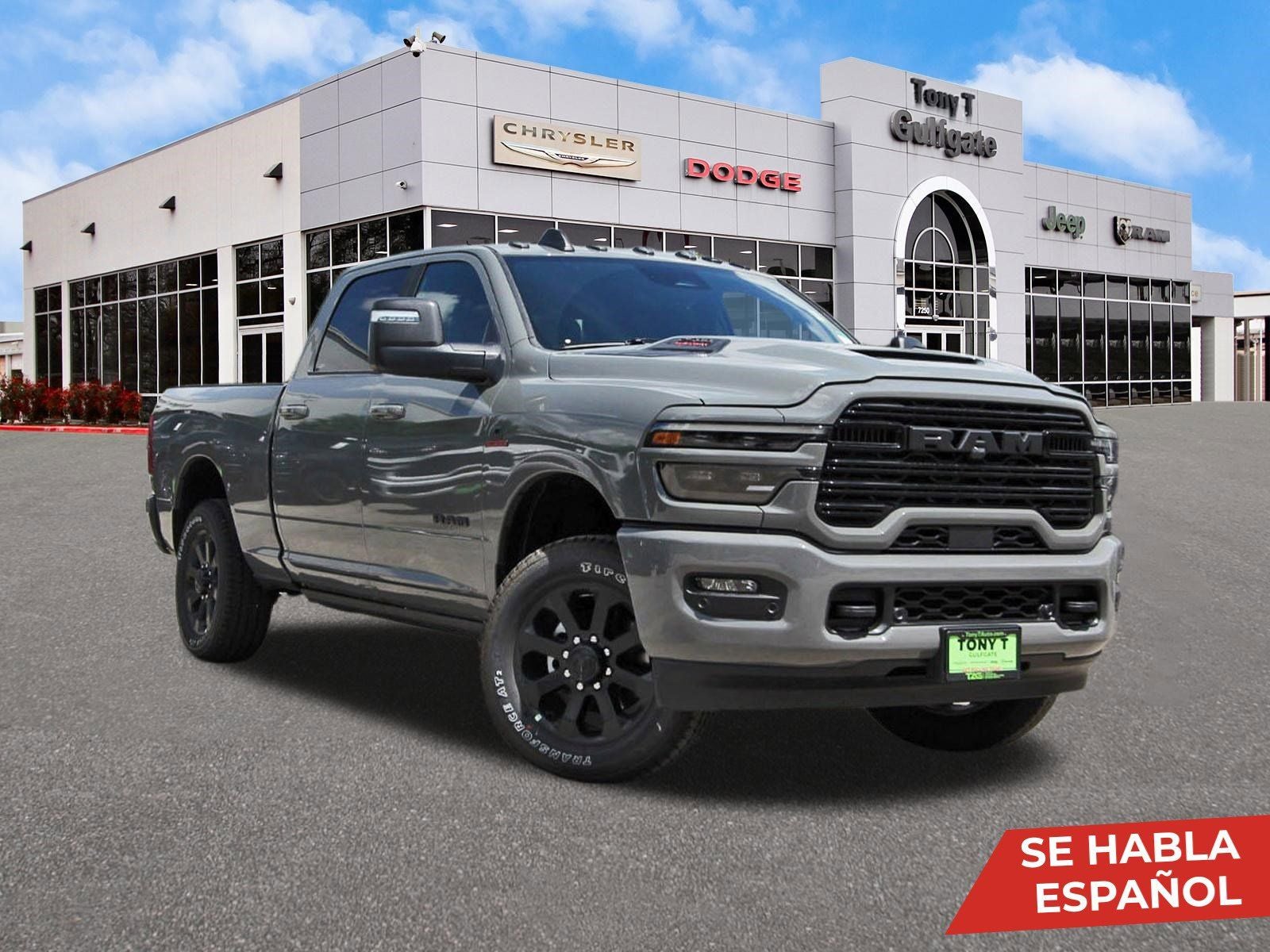 2026 RAM 2500 Laramie 4x4 Crew Cab 6'4" Box in Ceramic Gray Clearcoat — front three-quarter view