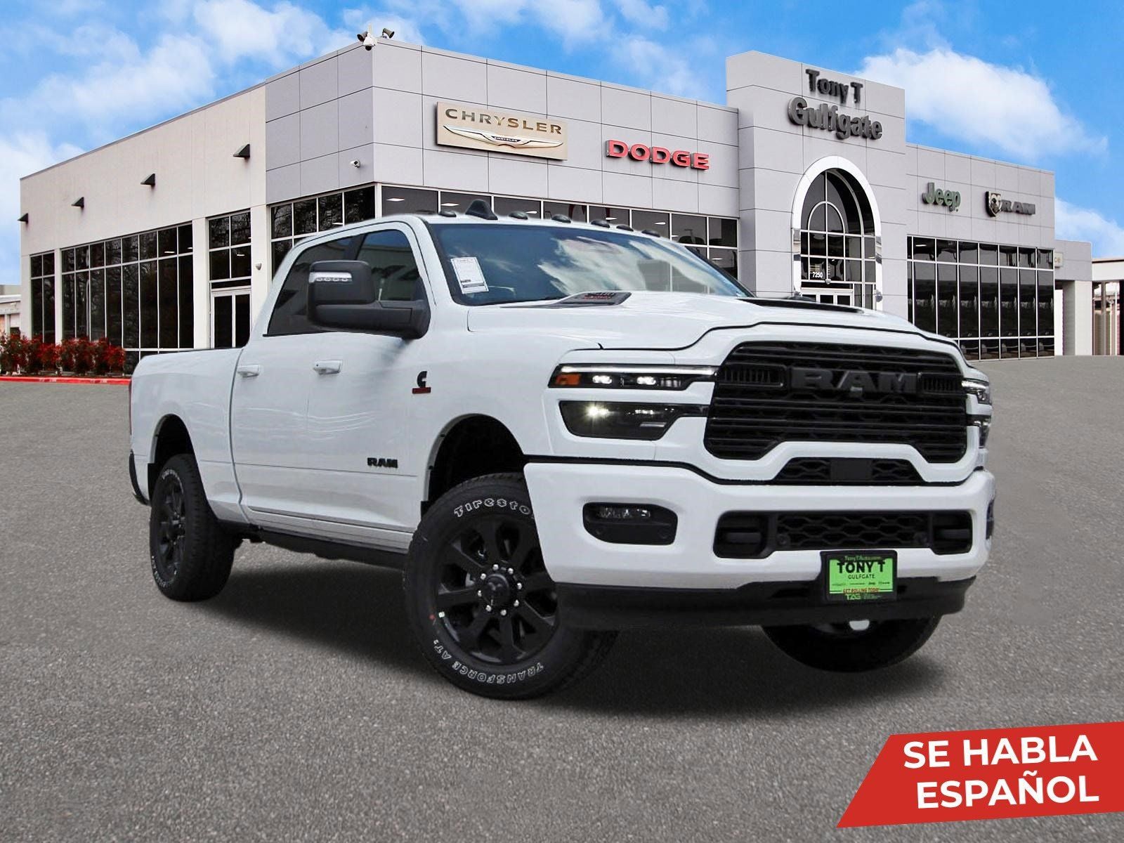 2026 RAM 2500 Laramie 4x4 Crew Cab 6'4" Box in Bright White Clearcoat — front three-quarter view