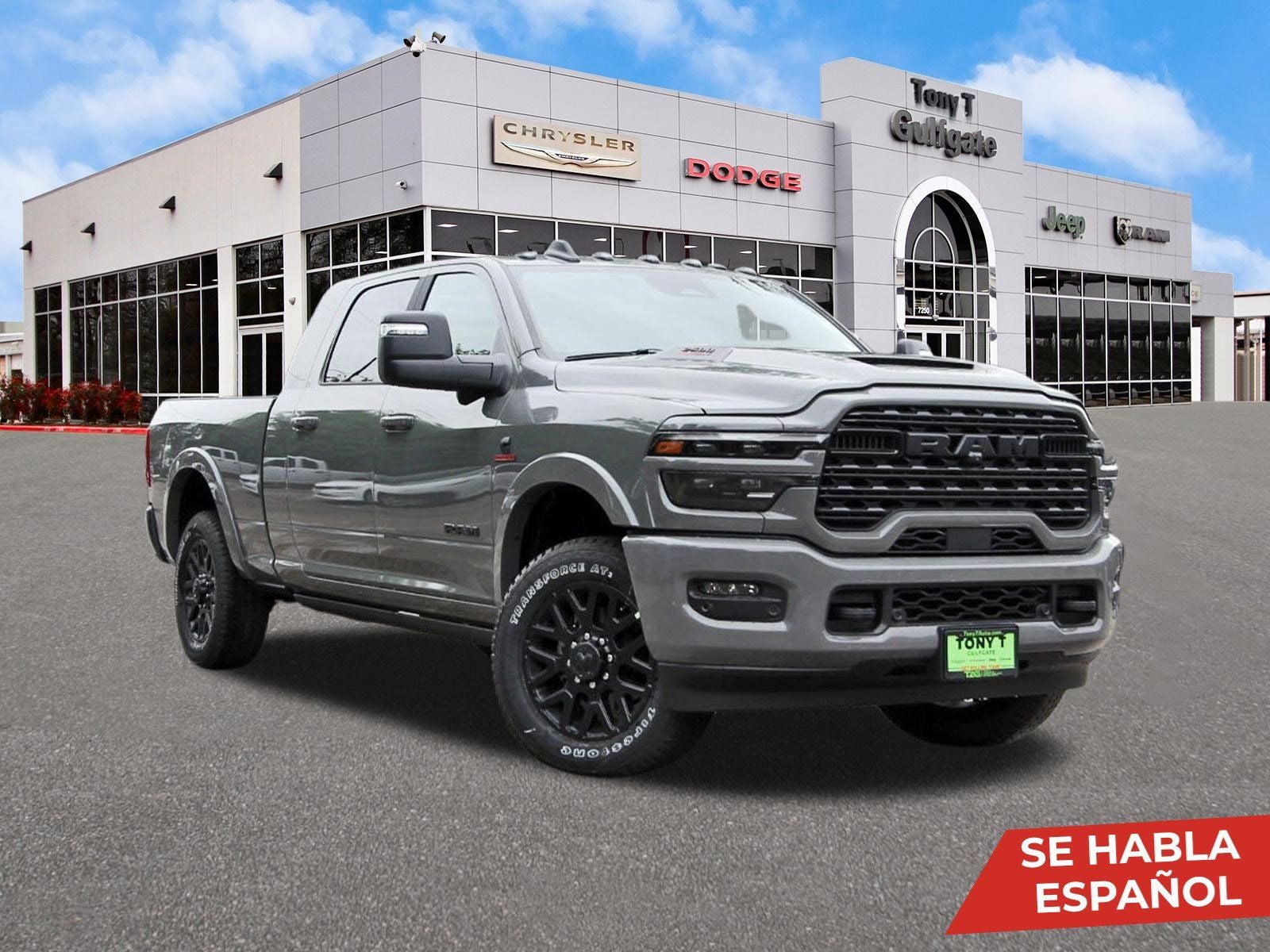 2026 RAM 2500 Limited 4x4 Mega Cab 6'4" Box in Ceramic Gray Clearcoat — front three-quarter view