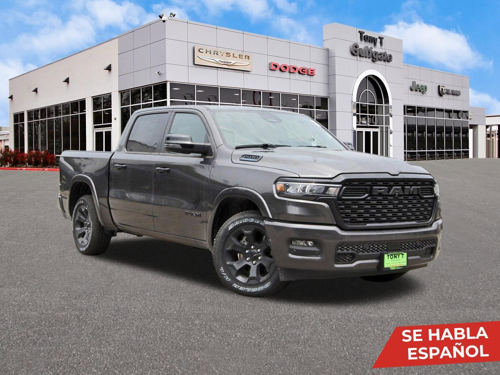 2026 RAM 1500 Big Horn/Lone Star Lone Star 4x2 Crew Cab 5'7" Box in Granite Crystal Metallic Clearcoat — front three-quarter view