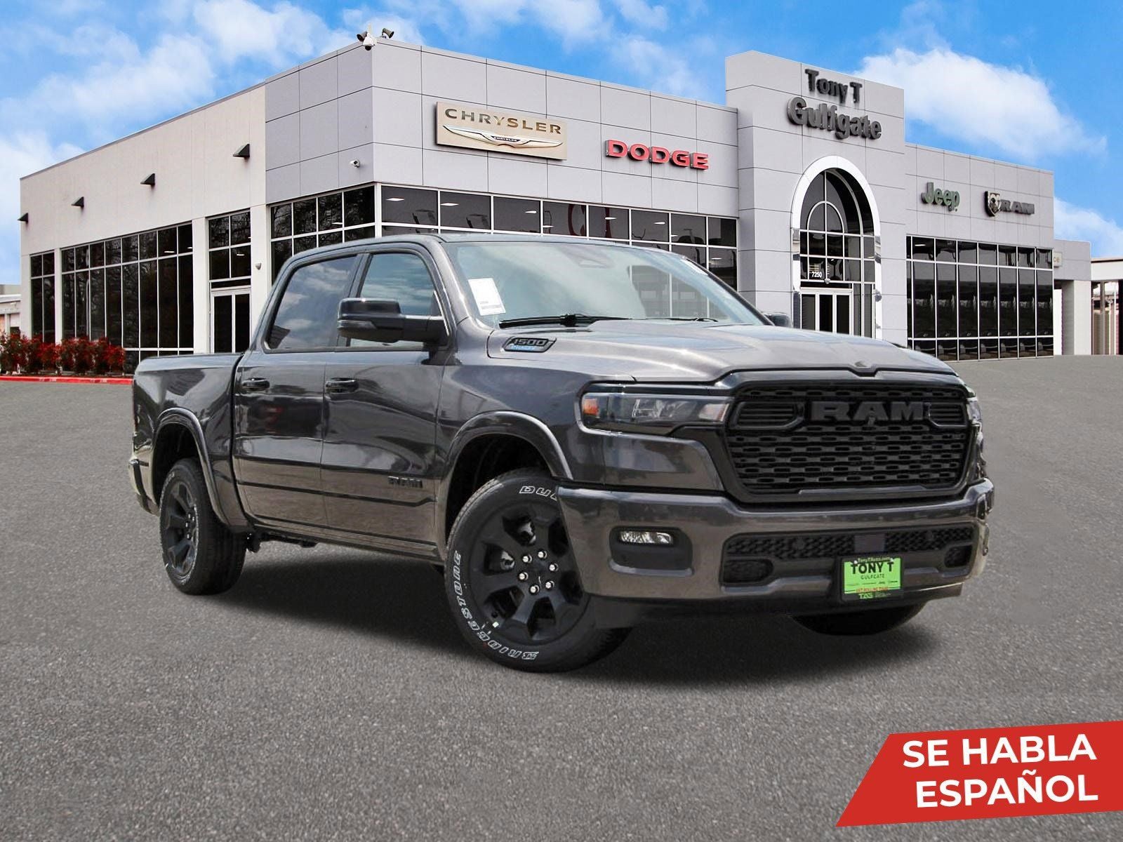 2026 RAM 1500 Big Horn/Lone Star Lone Star 4x2 Crew Cab 5'7" Box in Granite Crystal Metallic Clearcoat — front three-quarter view