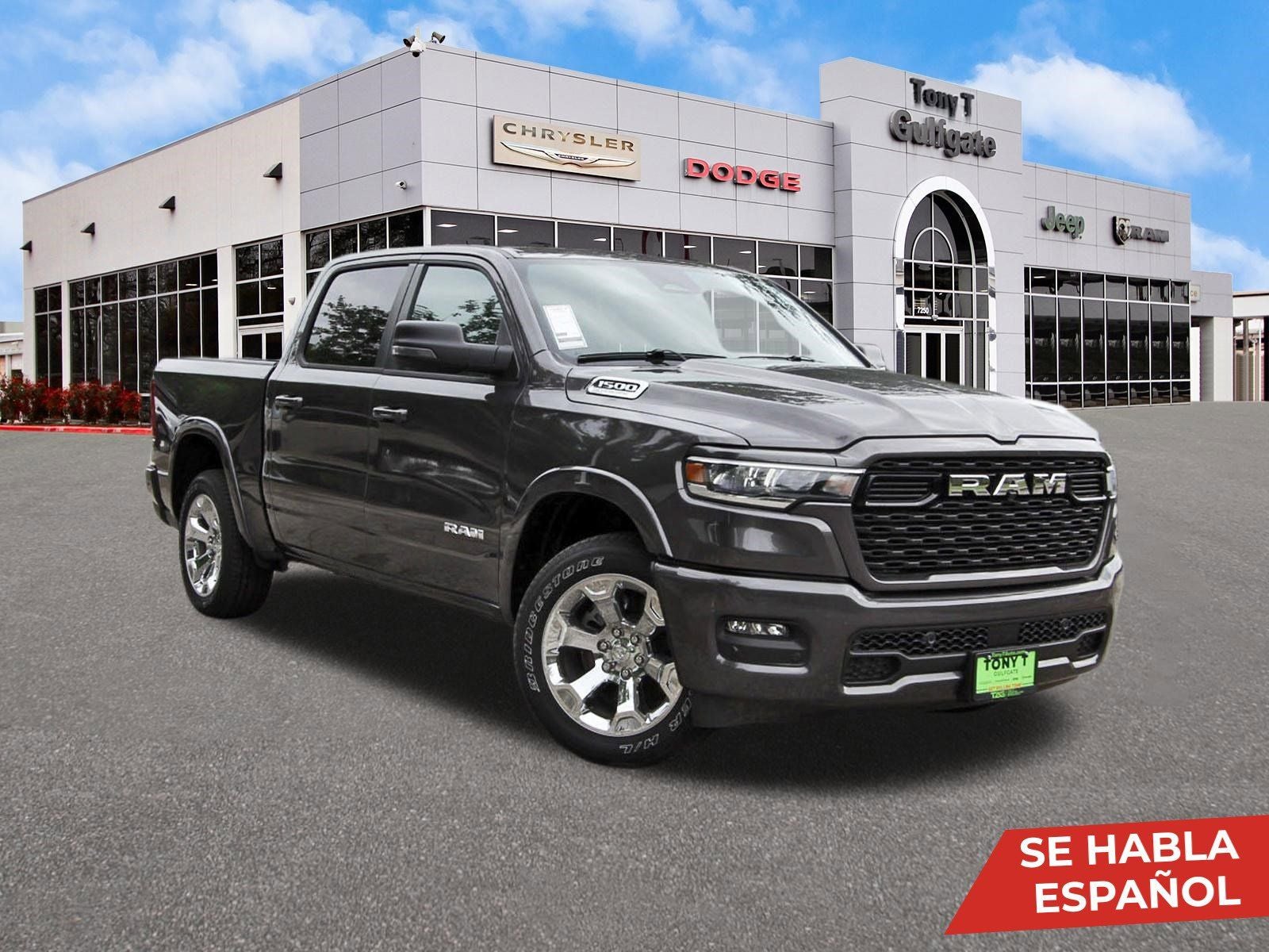 2026 RAM 1500 Big Horn/Lone Star Lone Star 4x2 Crew Cab 5'7" Box in Granite Crystal Metallic Clearcoat — front three-quarter view