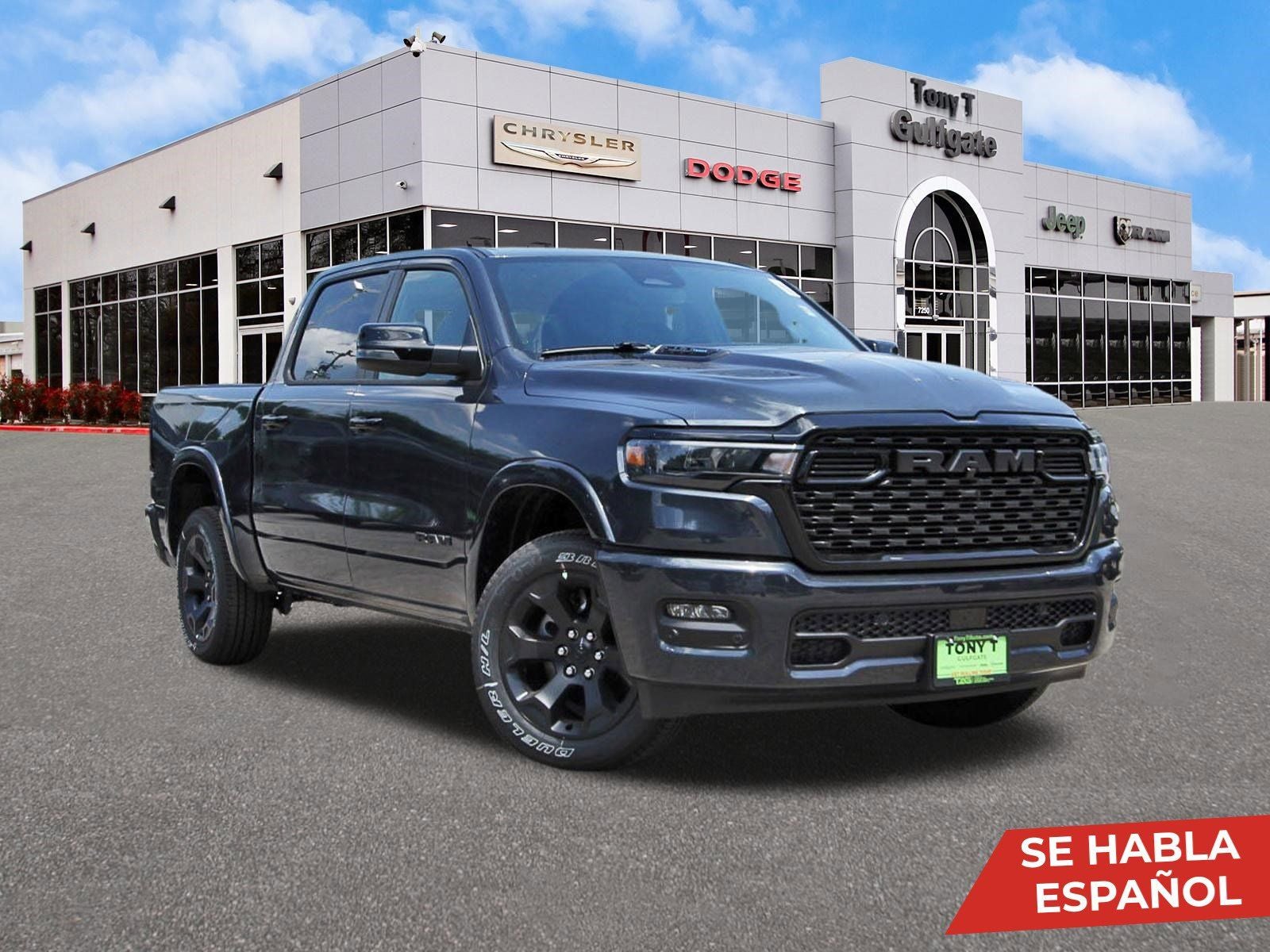 2026 RAM 1500 Big Horn/Lone Star Lone Star 4x4 Crew Cab 5'7" Box in Forged Blue Metallic — front three-quarter view